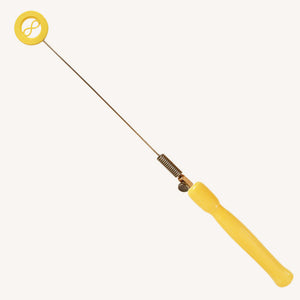 Yellow Infinity Ring, Spring Rod, Wooden Handle Biotensor