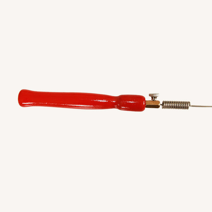 Red Wave Ring, Spring Rod, Wooden Handle Biotensor