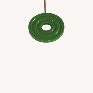 Dark Green Wave Ring, Spring Rod, Wooden Handle Biotensor